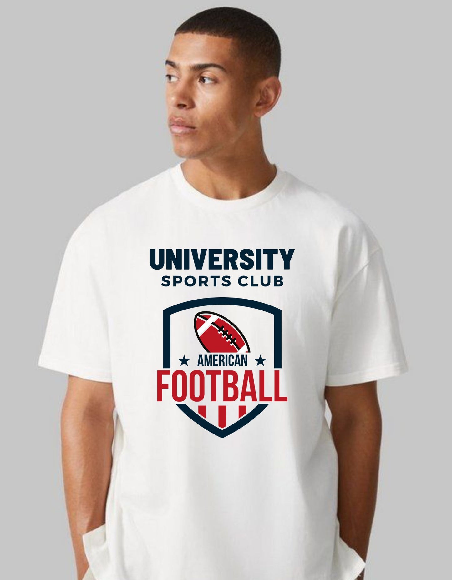 American Football White Men's T-shirt