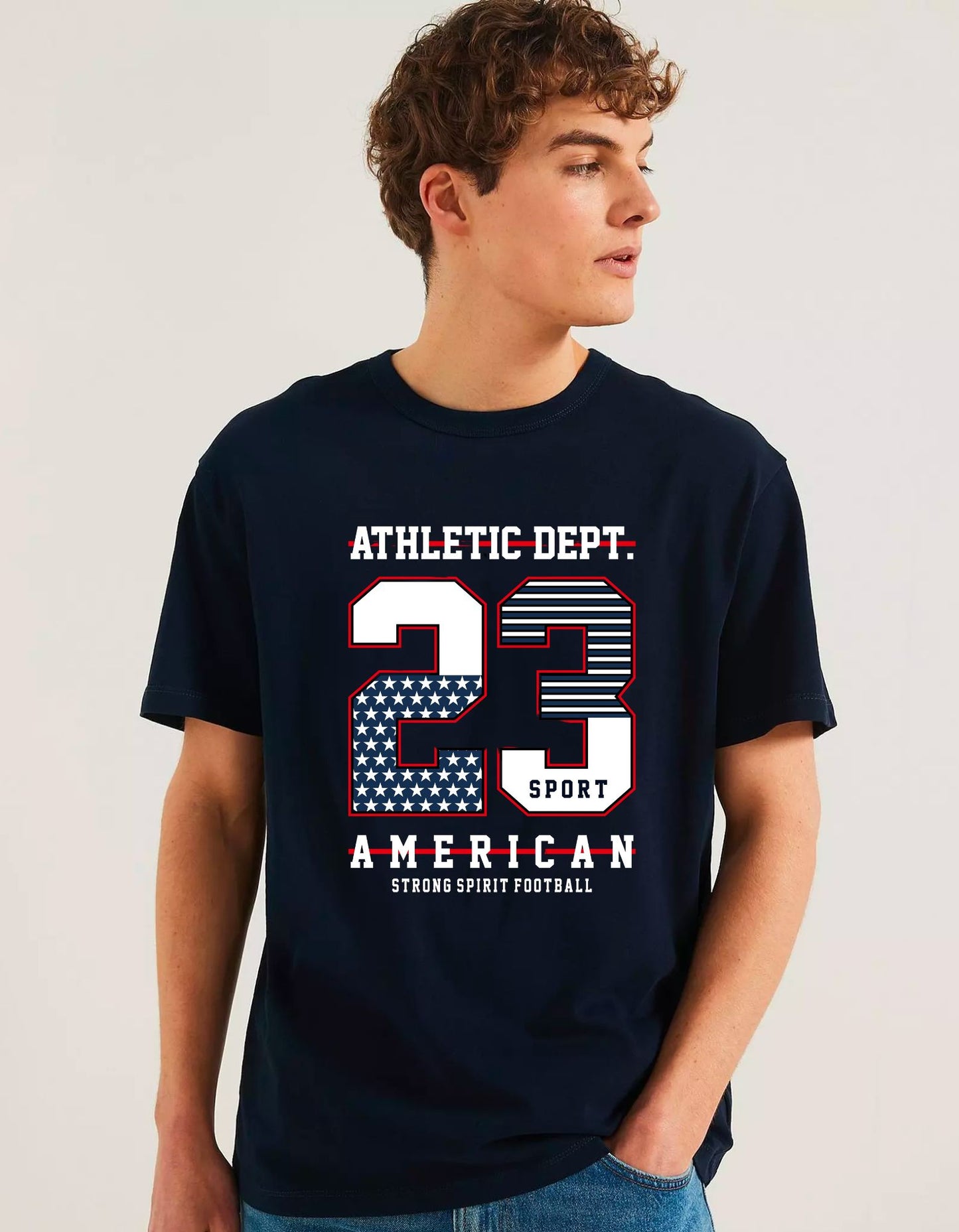 Athletic Originals Men's Navy Blue Oversized T-shirt