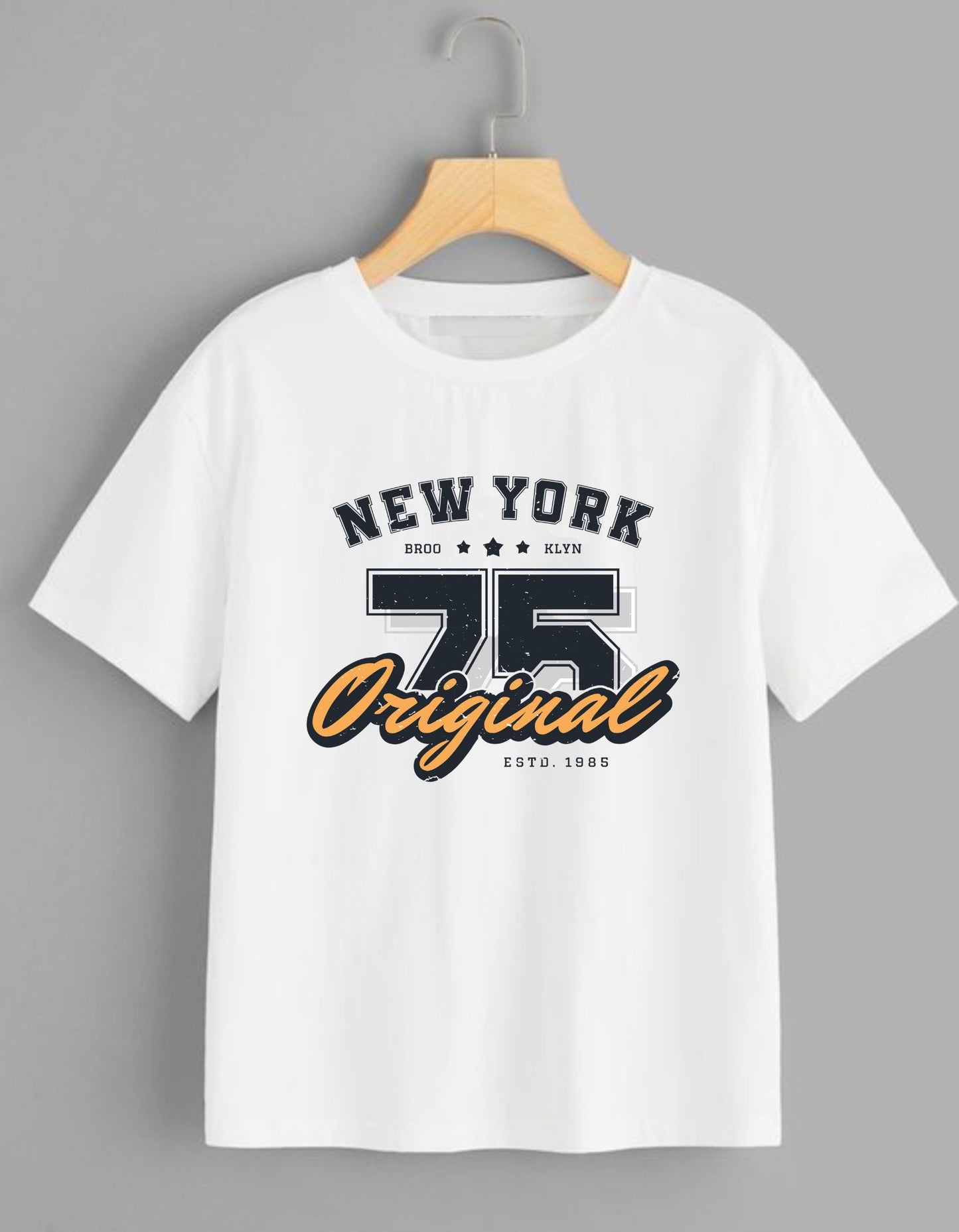 New York Originals Men's White Oversized T-shirt