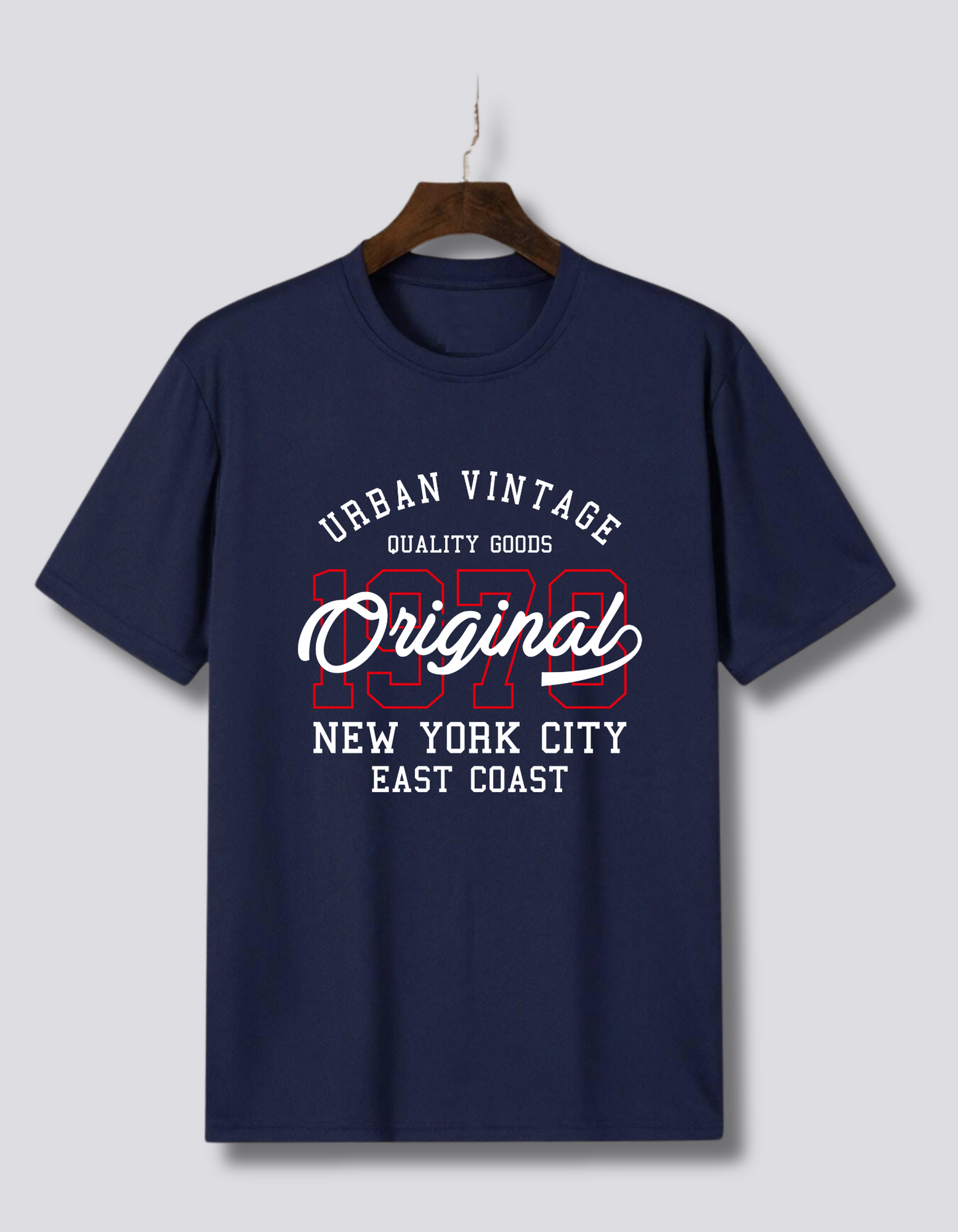 New York Originals Men's Navy Blue Oversized T-shirt