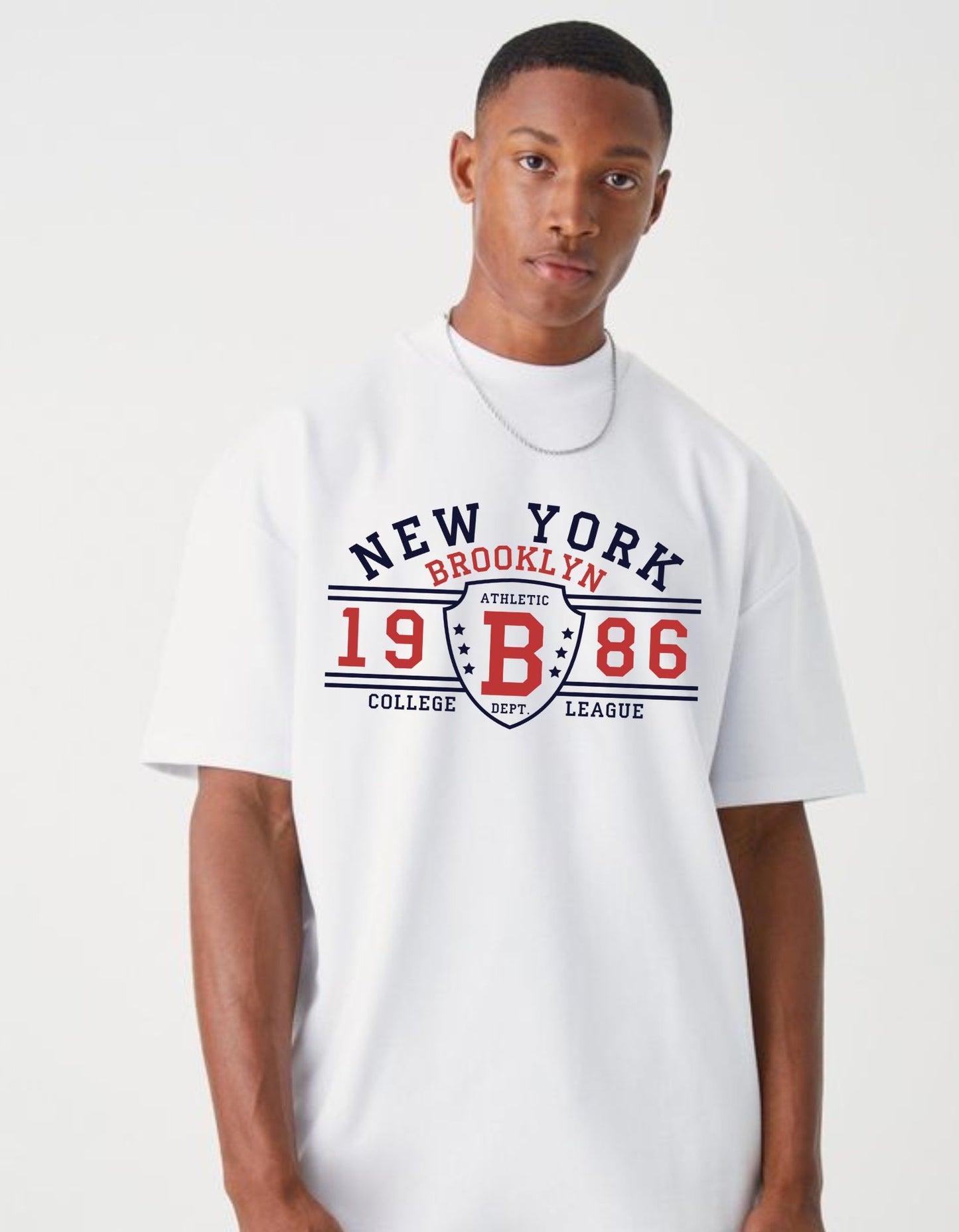 New York Men's White Oversized T-shirt