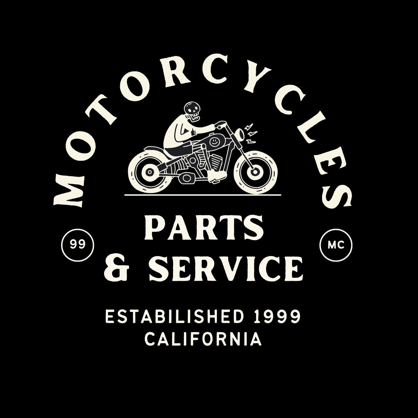 Motorcycle Club Men's Black Oversized T-shirt