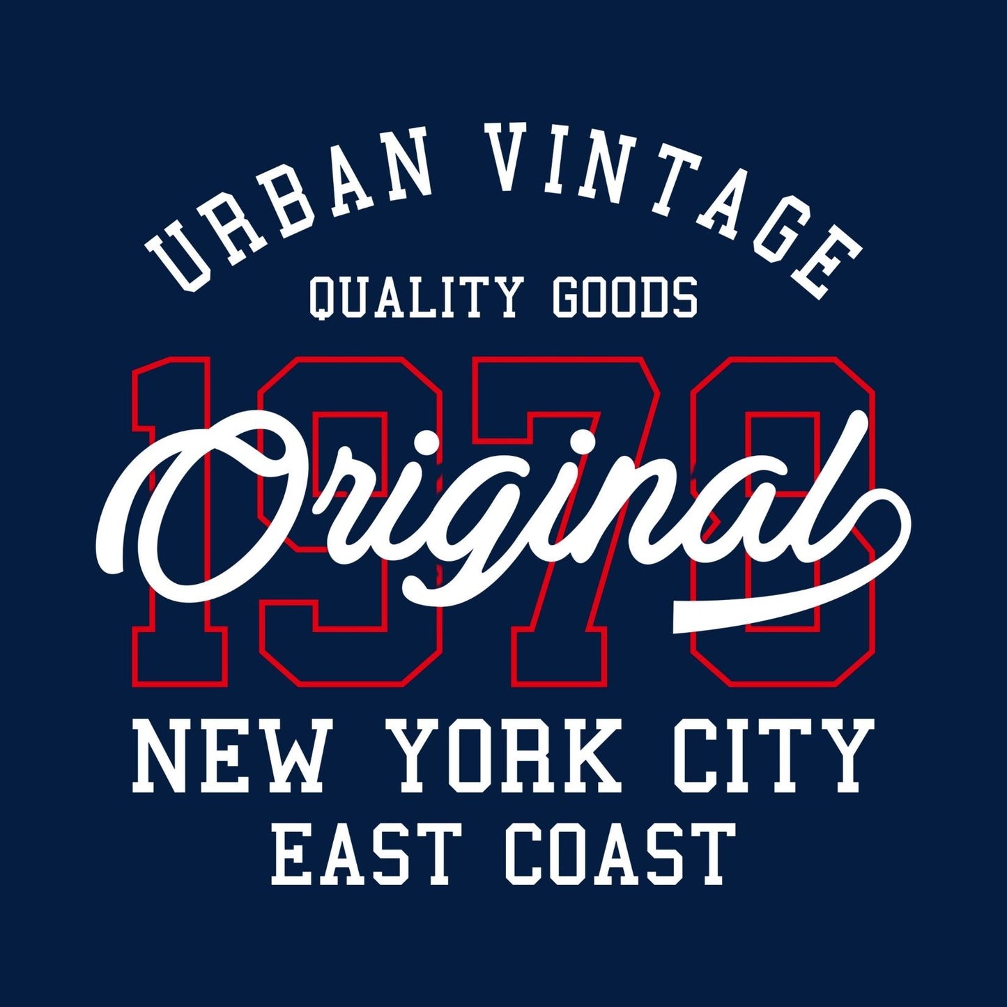 New York Originals Men's Navy Blue Oversized T-shirt