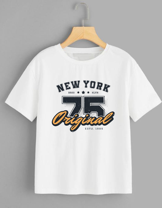 New York Originals Men's White Oversized T-shirt